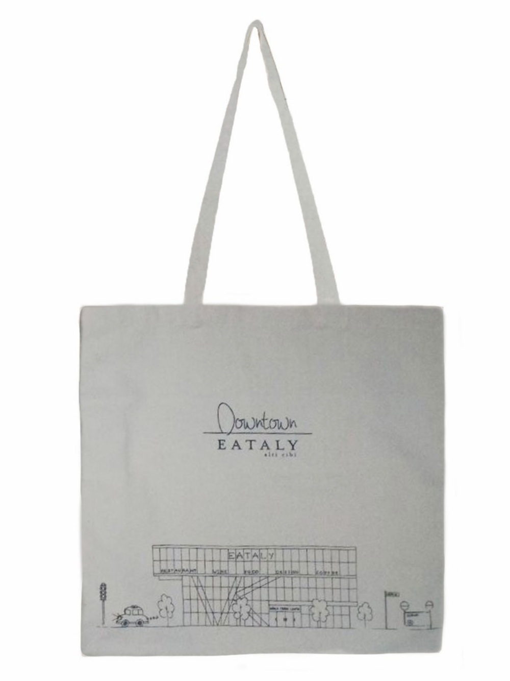 BRAND NEW EATALY NEW YORK CITY DOWNTOWN EDITION LARGE TAN CANVAS TOTE  BAG